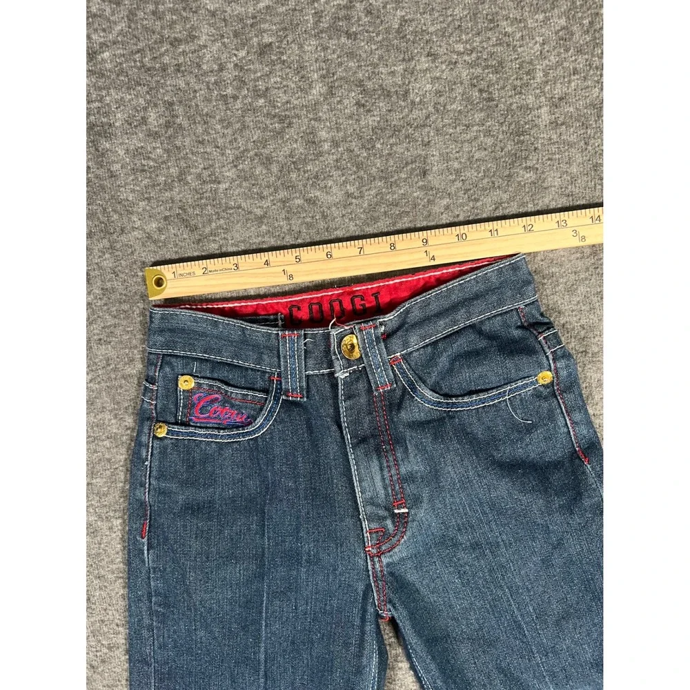 Vintage Coogi Australia Kids Denim Jeans Embroidered Logo Size 8 Hip Hop Style